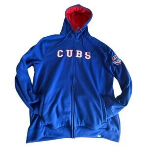 Chicago Cubs Fanatics Primary Logo Team Block Full-Zip Hoodie Sz XL Royal Blue